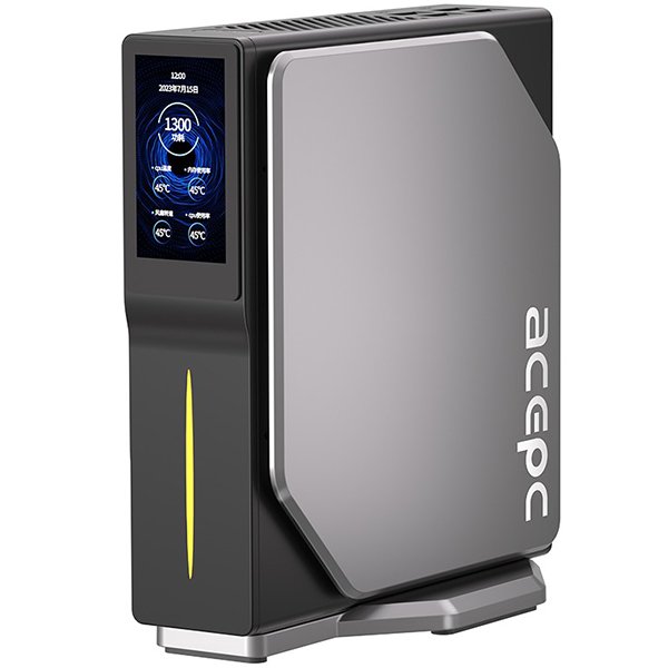 Міні-ПК з екраном Acepc PicoBox Home S1 / Intel Processor N95 / RAM 16GB / SSD 512GB / 2 x LAN / Wi-Fi / Bluetooth / Windows 11 / Сірий, фото №1