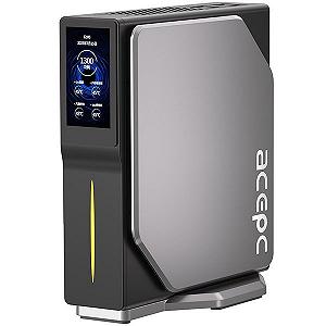 Міні-ПК з екраном Acepc PicoBox Home S1 / Intel Processor N95 / RAM 16GB / SSD 512GB / 2 x LAN / Wi-Fi / Bluetooth / Windows 11 / Сірий - Фото 1