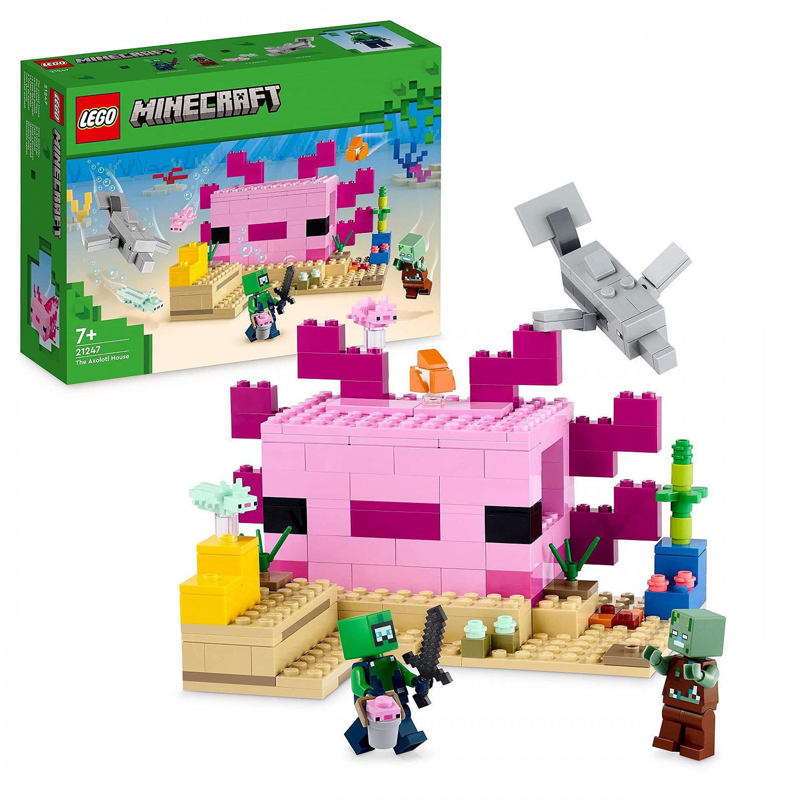 Набір LEGO Minecraft 21247 The Axolotl House Set рожевий, фото №1