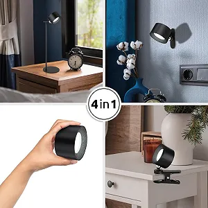 Настольная лампа Globo LED диммируемая 35 см Черная матовая synthetic.ua - Фото 1