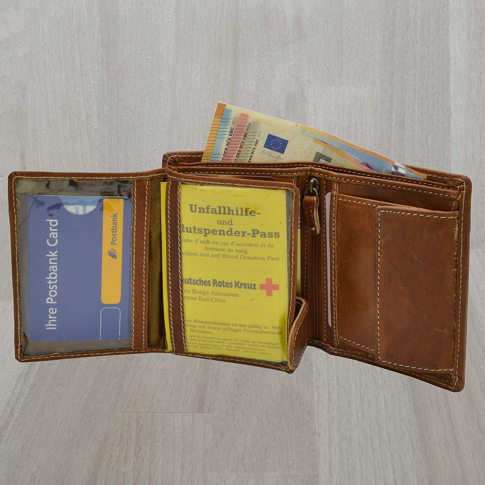 Кожаный кошелек с RFID защитой Flevado Brown, коричневый, Modern, фото №6