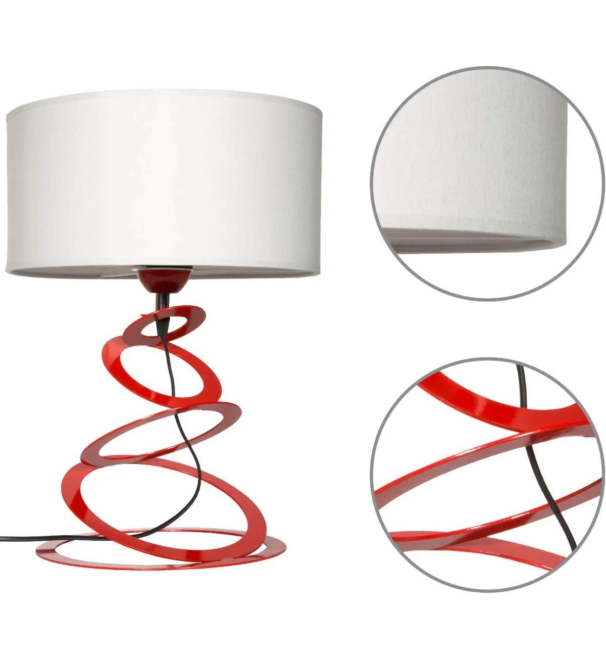 Настільна лампа Light-Home Modern Elegant Bedside E27 45 x 30 см Чорний, фото №3