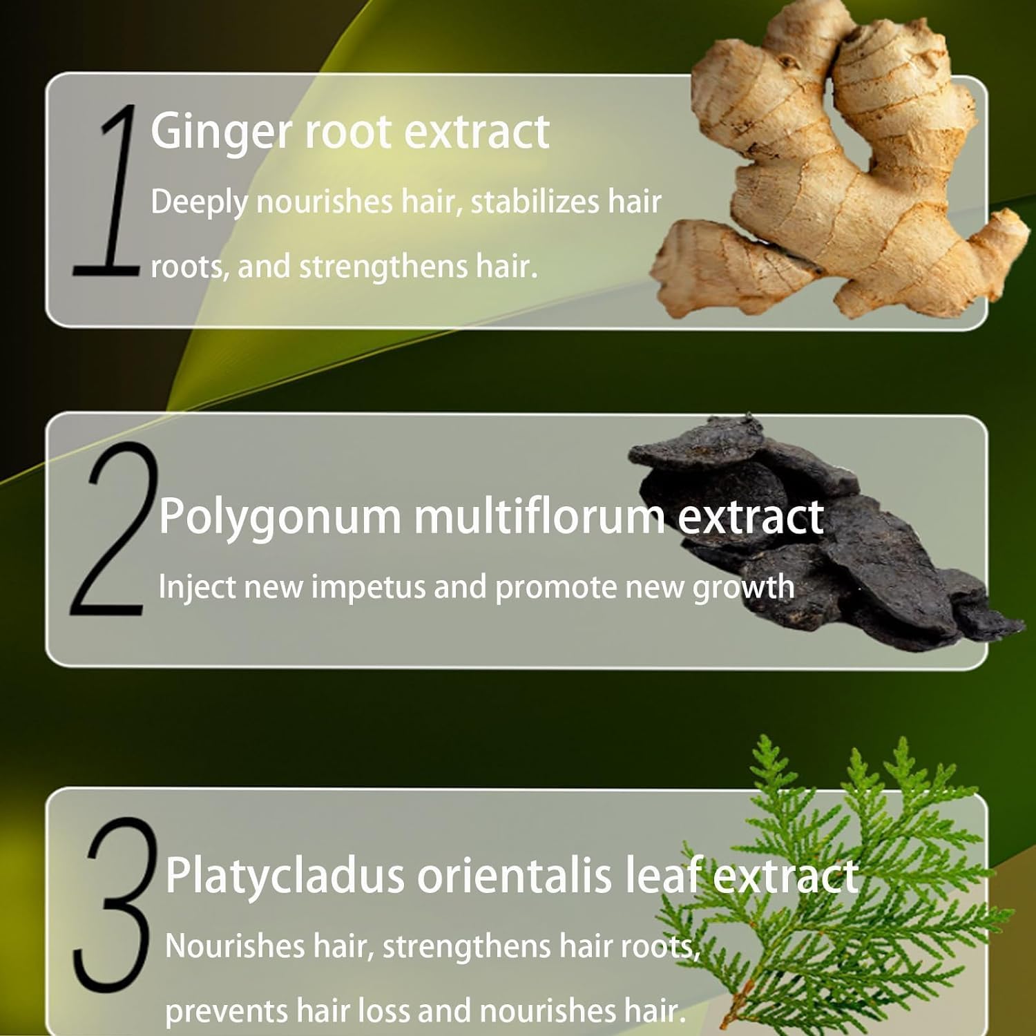 Шампунь HIDRUO Ginger Plant Extract Anti-Hair Loss Ginger для всіх типів волосся (1 шт.), фото №6