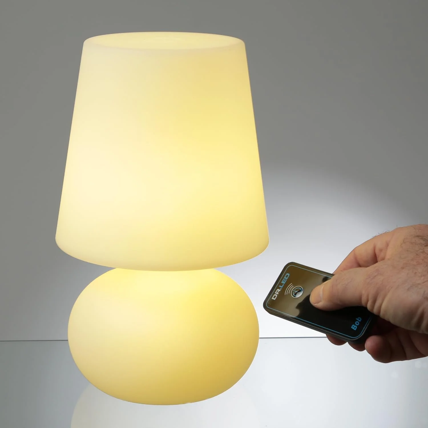 Настільна лампа LED садову погодостійка димована з пультом ДУ акумуляторна 26 см, фото №3