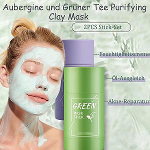 Маска-стік Soleneva Green, Баклажан та Зелений Чай Очищуюча, 2 шт synthetic.ua - Фото 1