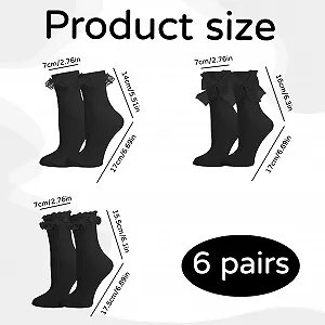 Шкарпетки з рюшами Жіночі Чорно-білі synthetic.ua - Фото 1