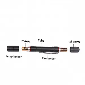 Ручний ліхтар HEMOTON Портативний Міні Жовтий Білий synthetic.ua - Фото 1