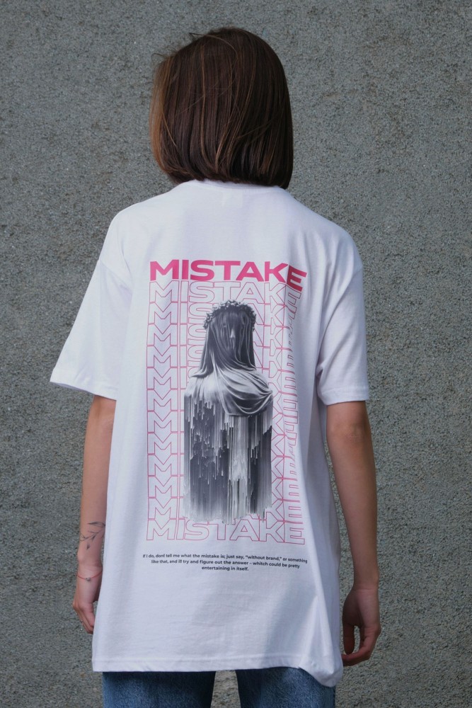 Оверсайз футболка з принтом Without mistake white, фото №5