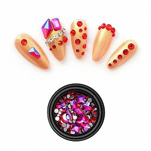 Стрази для нігтів Різні форми Блискучі Скляні прикраси Аксесуари з коробкою 1 Коробка Випадкова форма - Фото 1