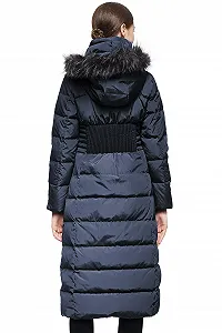 Пуховик Orolay С длинным меховым капюшоном, рукава реглан, женский synthetic.ua - Фото 1