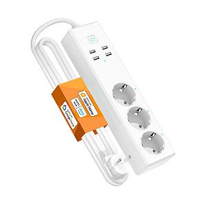 Подовжувач Smart Power Strip Refoss 3 розетки, 4 порти USB, 1,8 м - Фото 1
