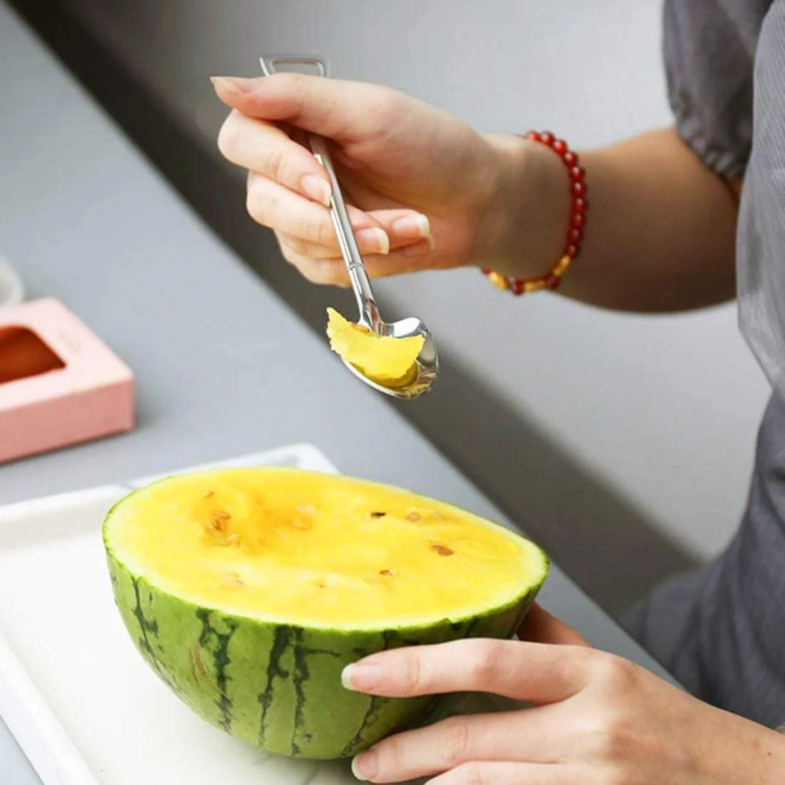 Ложка Шпатель з нержавіючої сталі 304, 6 шт, різнокольорова, фото №3