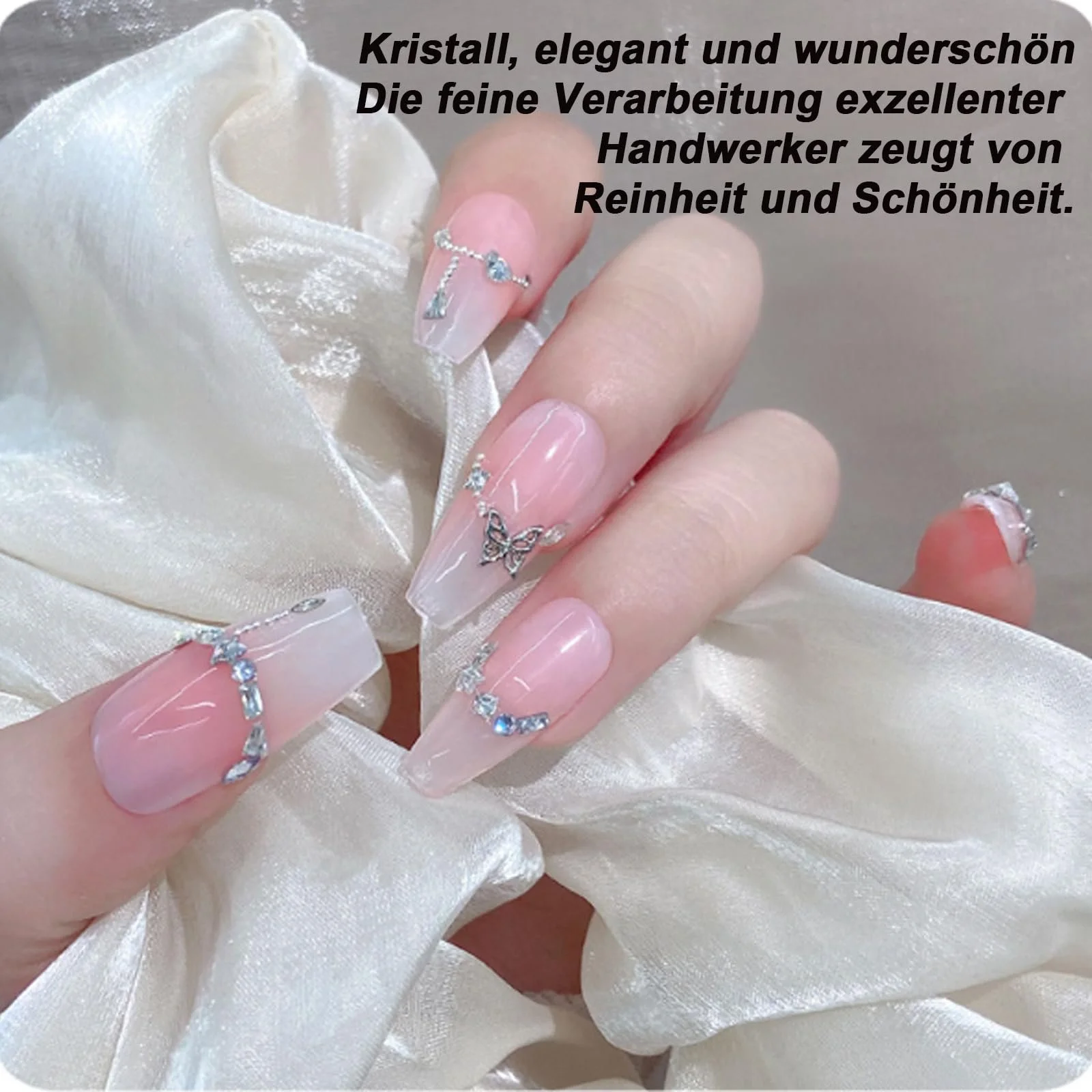 Блискітки для нігтів, 50 шт, цирконій, кристали, фото №2