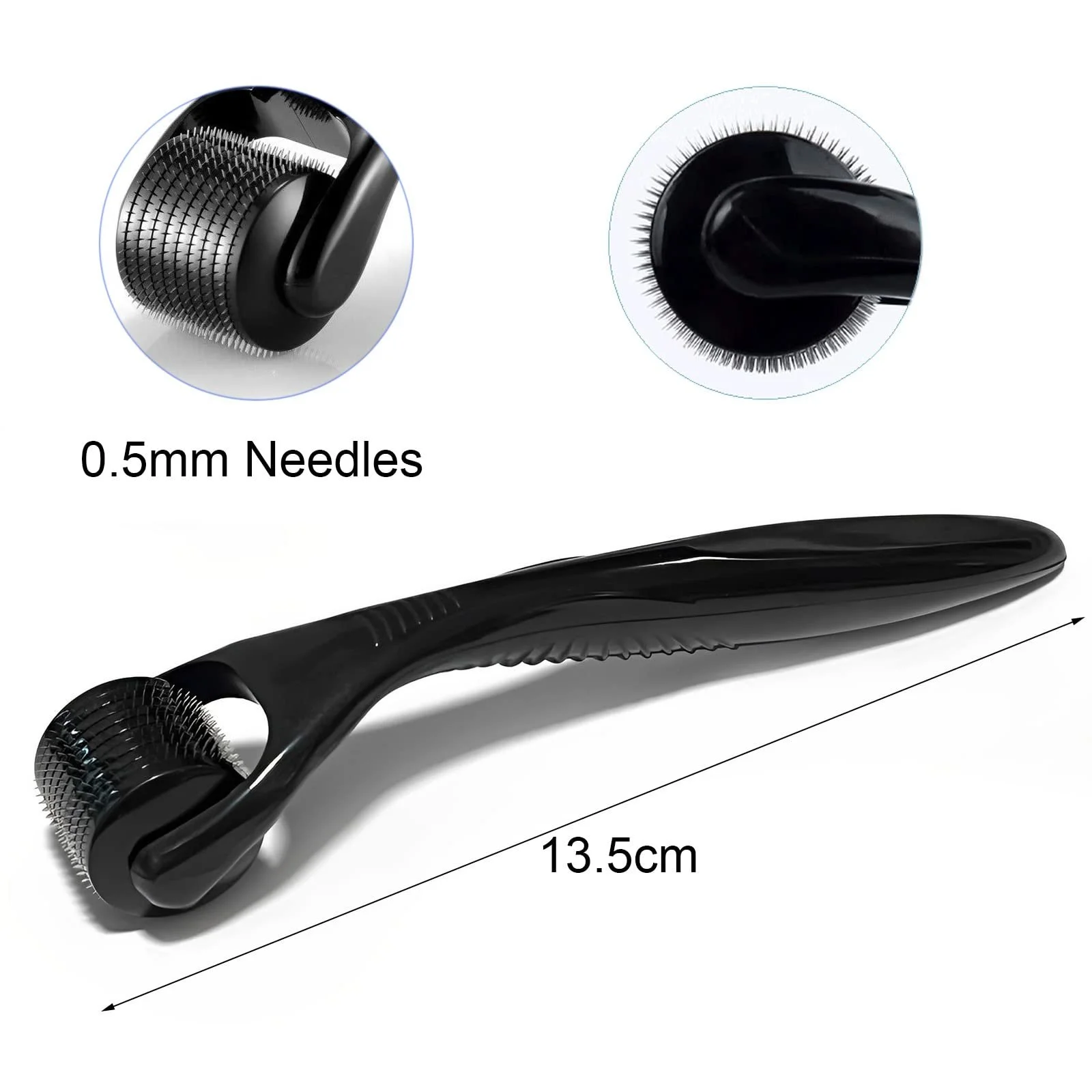 Дерма ролер LacyMC 0,5 мм, мікронідлінг ролер 540 для догляду за шкірою та волоссям, фото №2