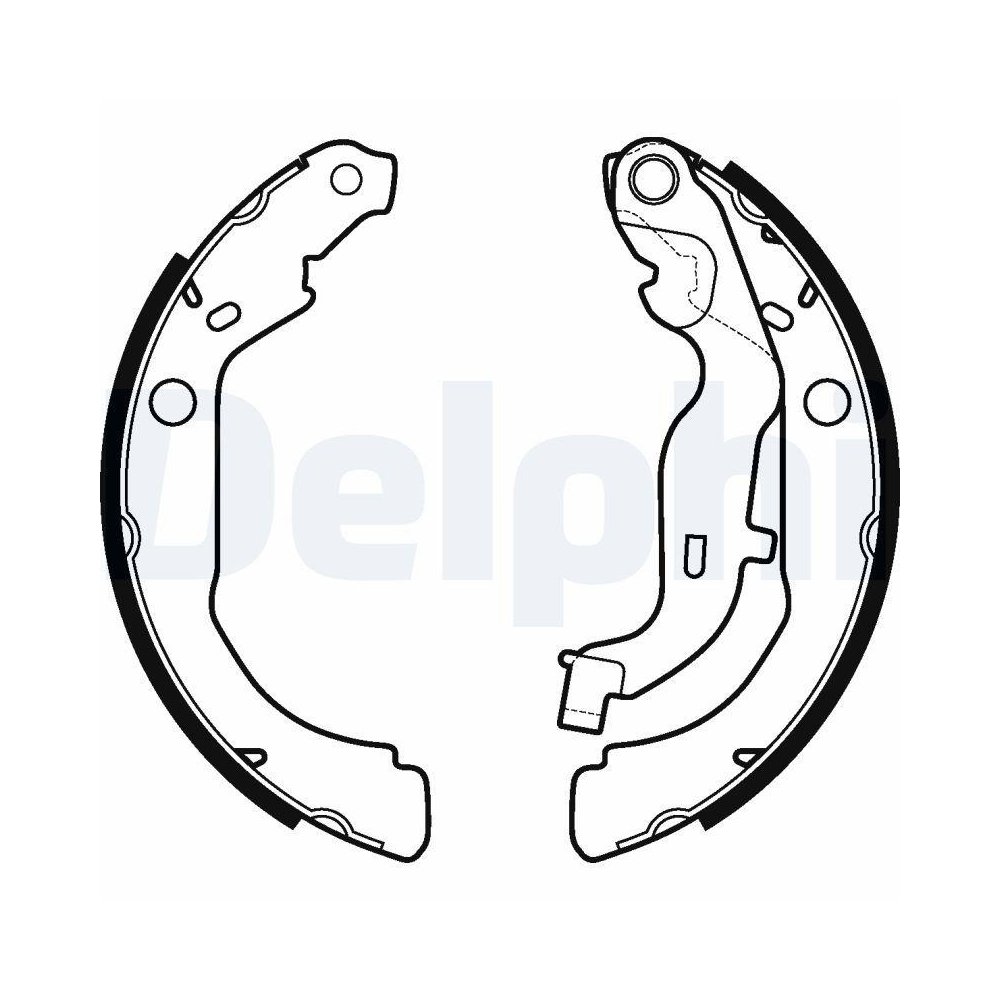 Комплект гальмівних колодок DELPHI LS2127 для RENAULT DACIA, задній міст, фото №1