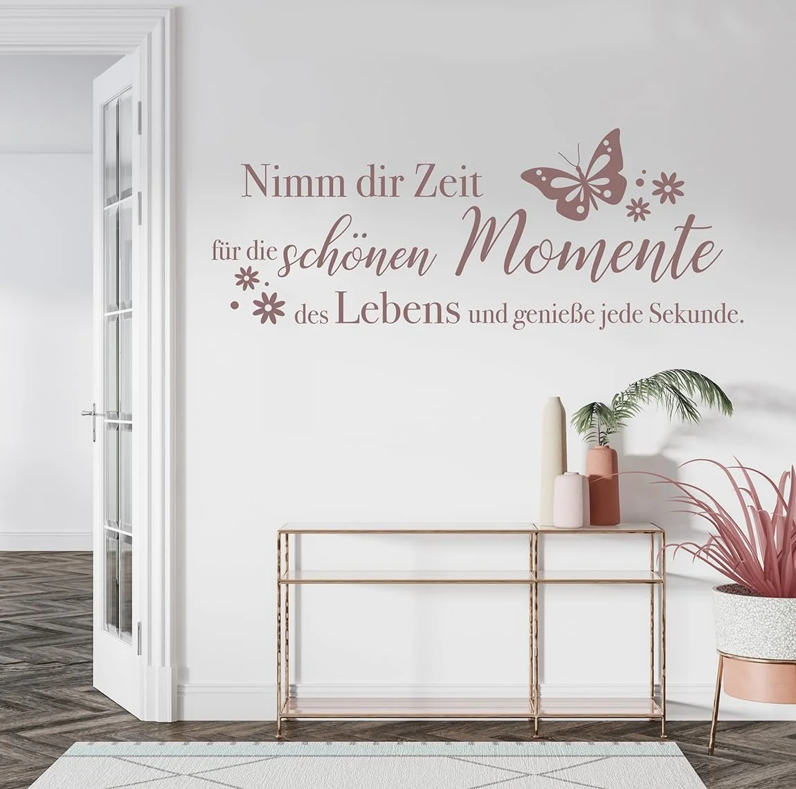 Наклейка на стіну pk228 nimm dir Zeit für die schönen Momente 140 x 53 см Чорний, фото №5