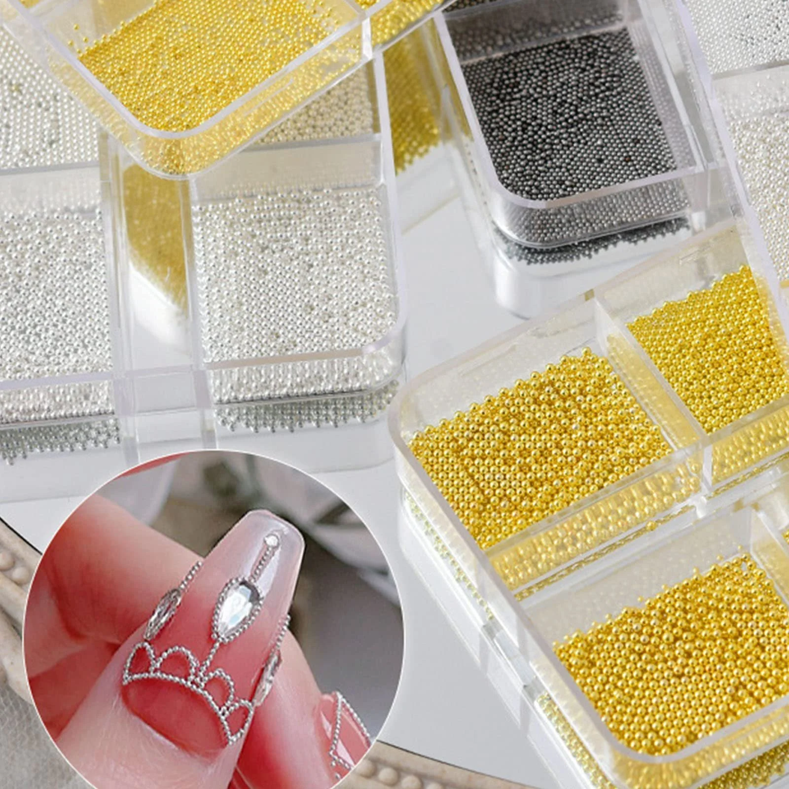 Шарики из нержавеющей стали для ногтей, фото №7