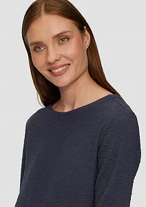 Толстовка s.Oliver з текстурованим круглим вирізом synthetic.ua - Фото 1