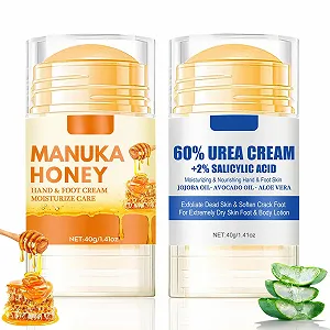 Крем для ног Urea Foot Cream Hydrating and Anti-Cracking увлажняющий против трещин с мочевиной 60% и медом (Упаковка 2 шт) - Фото 1