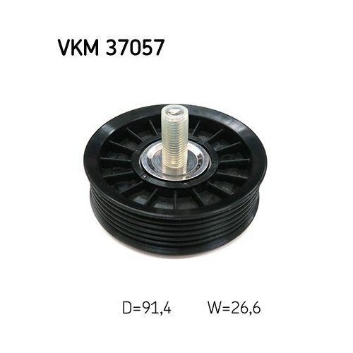 Ролик обвідний/напрямний поліклинового паса SKF VKM 37057 для JAGUAR LAND ROVER, фото №2
