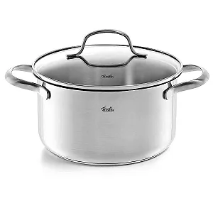 Кастрюля Fissler San Francisco Нержавеющая сталь 3.3 л, Диаметр 20 см с стеклянной крышкой - Фото 1