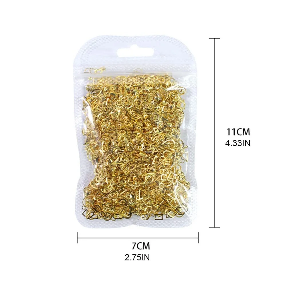 Мікс заклепок з металевого сплаву для мистецтва манікюру, фото №3