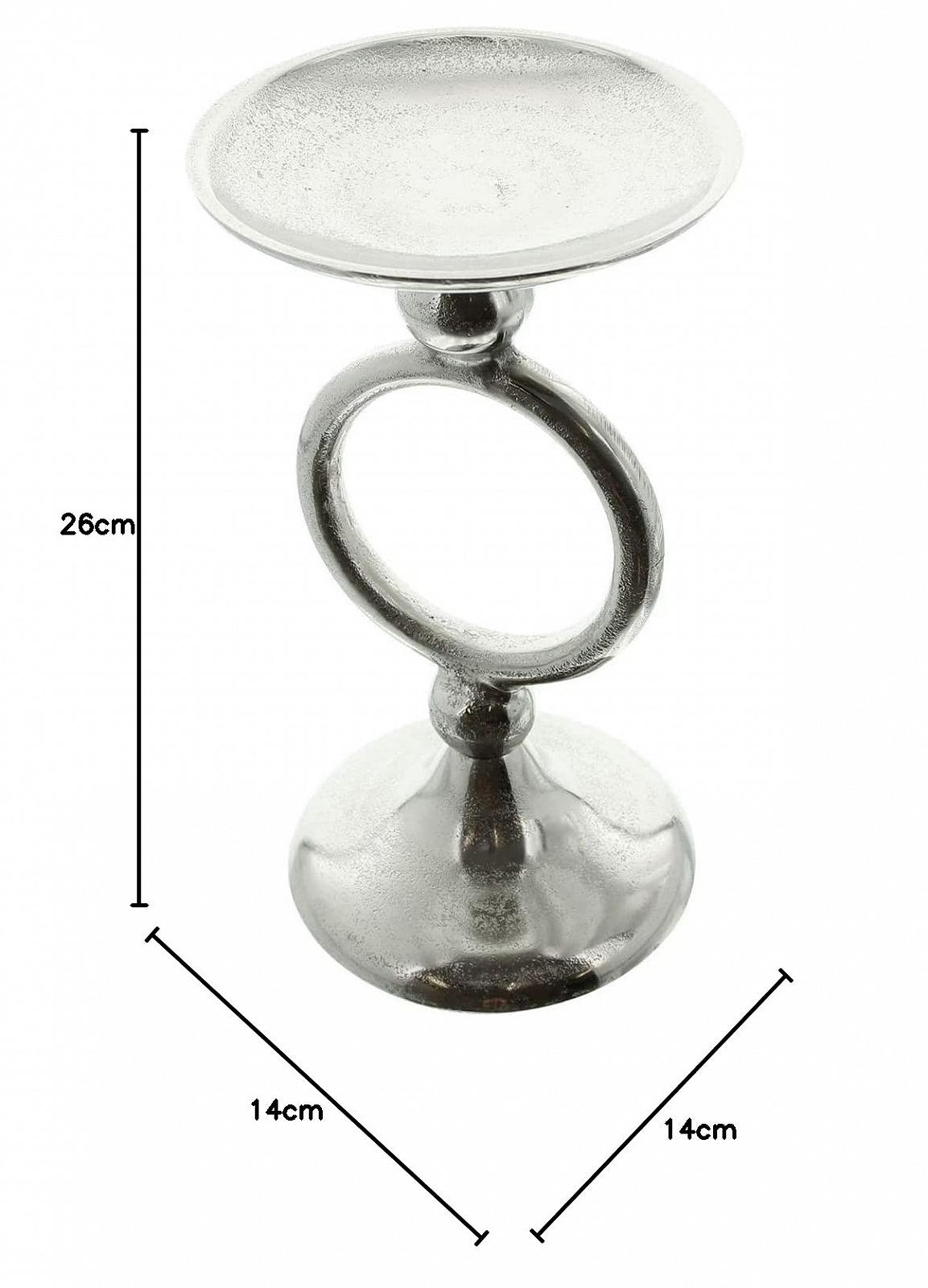 Підсвічник Антикварний вигляд срібний блиск Алюмінієвий Підсвічник з великою свічковою тарілкою для колонних свічок, фото №6 Підсвічник Антикварний вигляд срібний блиск Алюмінієвий Підсвічник з великою свічковою тарілкою для колонних свічок, фото №6