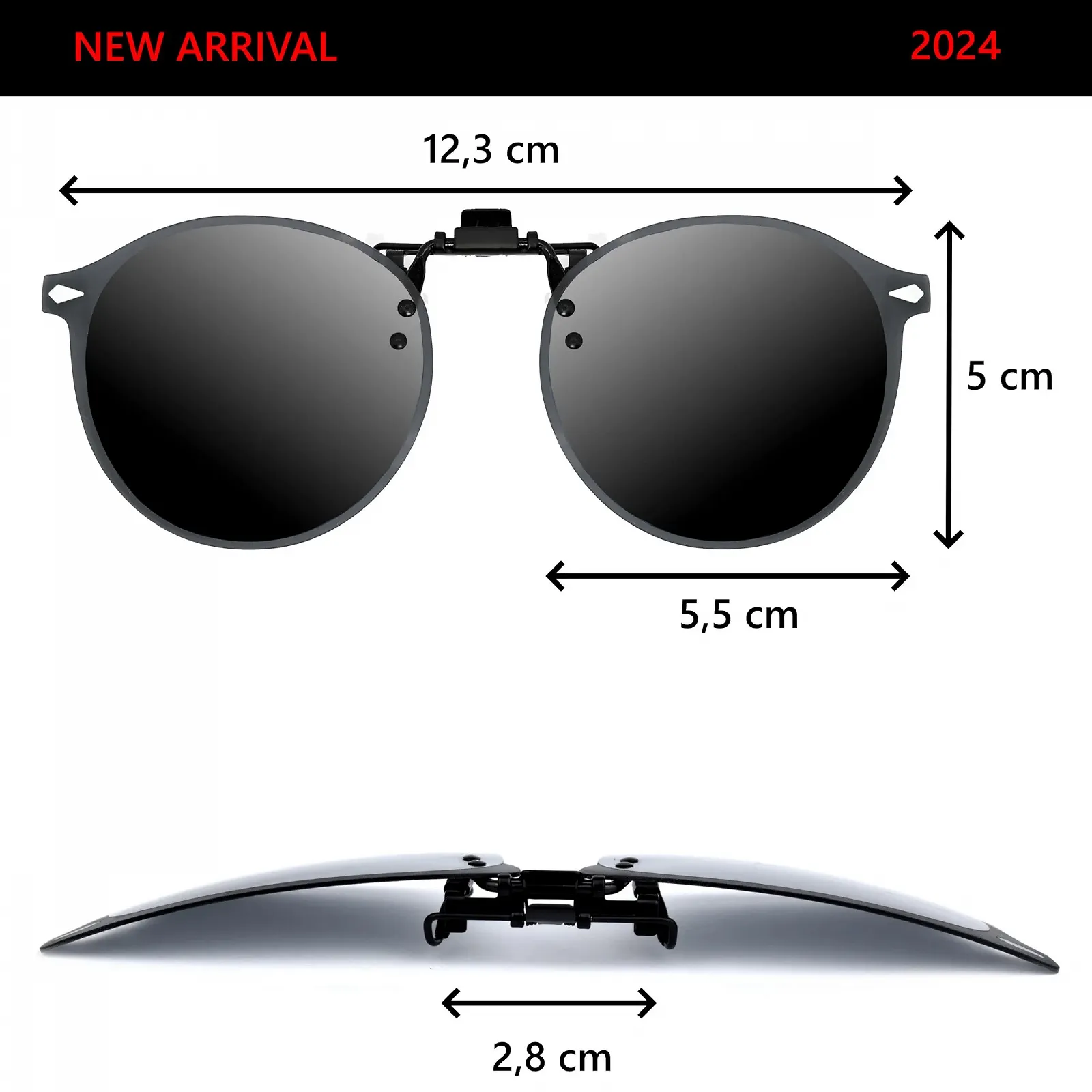 Поляризовані сонцезахисні окуляри-насадки CREYESTAL, кліпса, для чоловіків, жінок, 100% UV400, фото №2