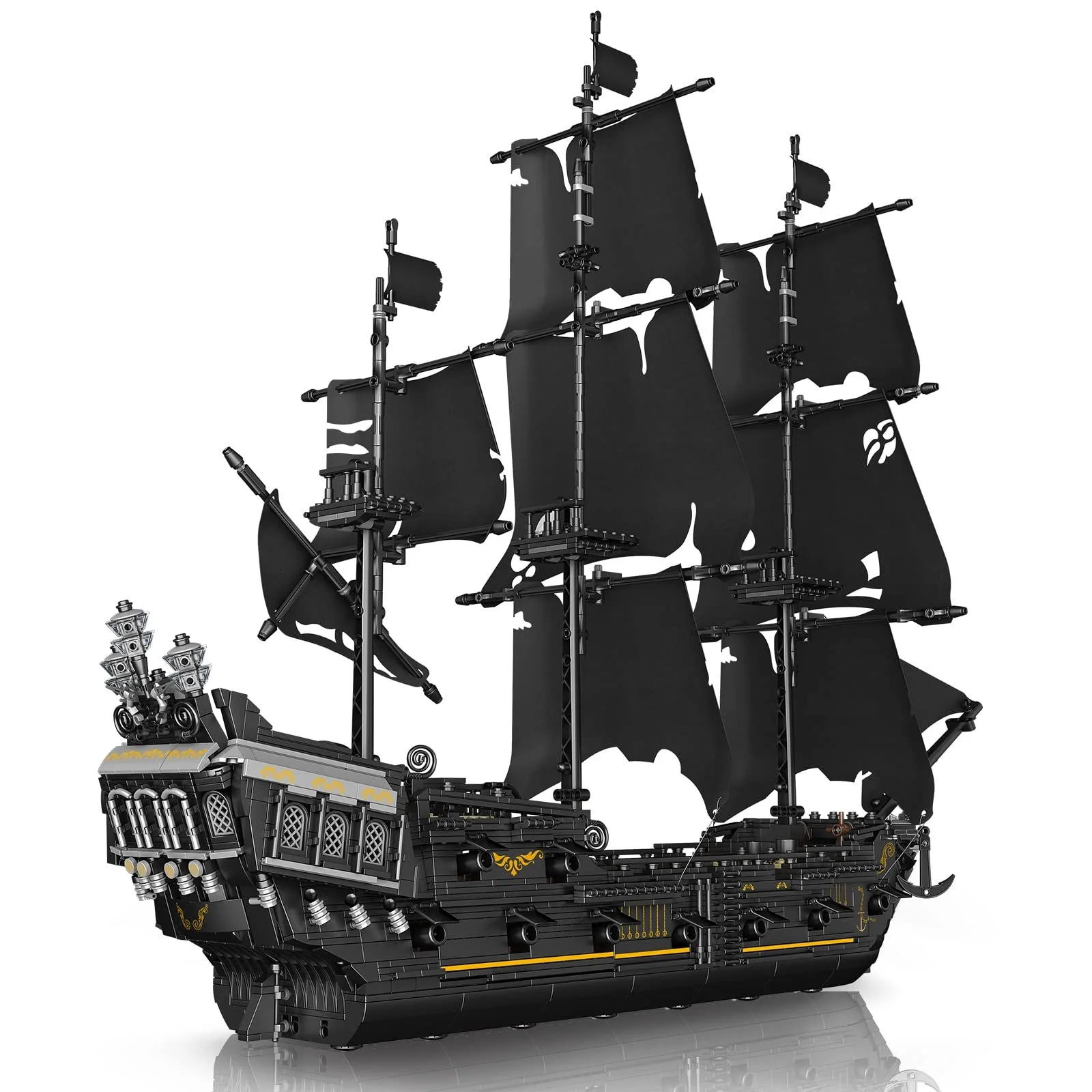 Модель пиратского корабля Mould King Black Pearl 2868 деталей, фото №3 Модель пиратского корабля Mould King Black Pearl 2868 деталей, фото №3