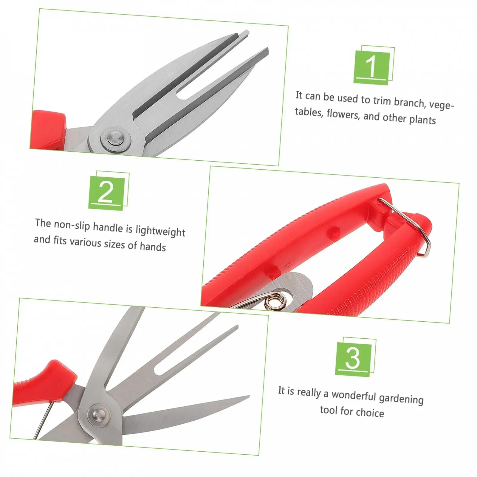 Ножиці для проріджування плодів та квітів Happyyami Червоний, фото №9