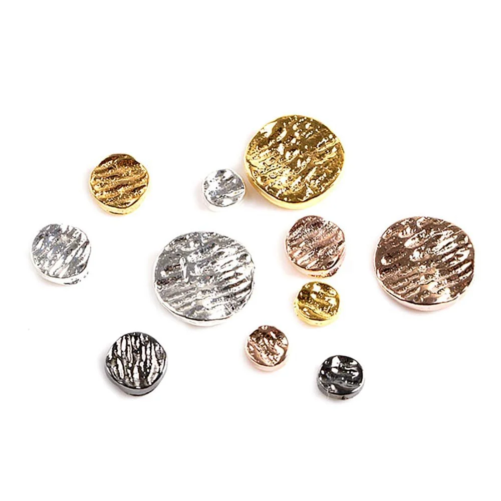 Металлические заклепки для ногтей круглые 3D золотые, 30 шт, фото №2