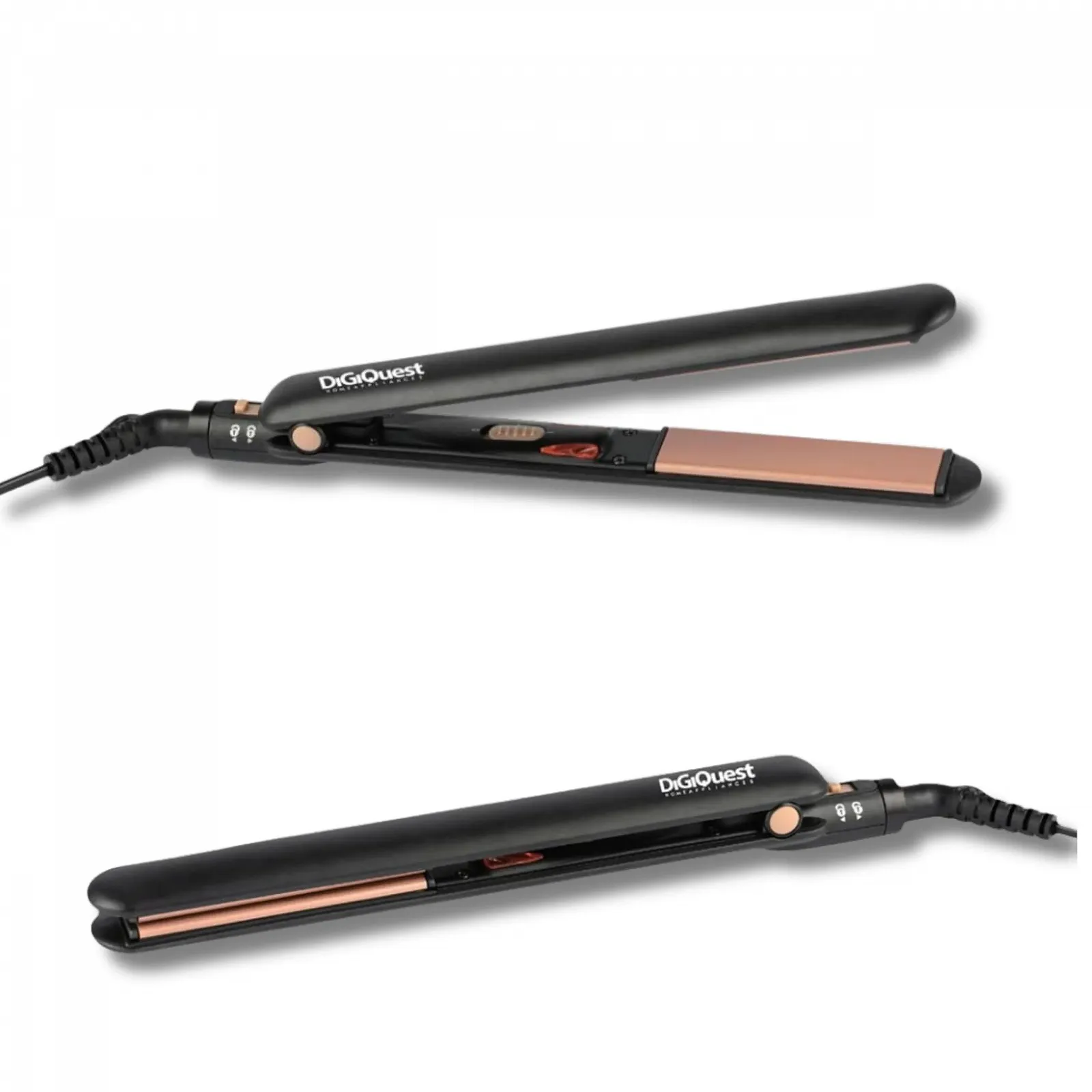 Випрямляч DIGIQUEST Ceramic Plate 35 W 200 °C Rose Gold and Black, фото №1 Випрямляч DIGIQUEST Ceramic Plate 35 W 200 °C Rose Gold and Black, фото №1