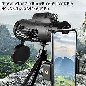 Труба Monocular 40x60 HD Monocular з тримачем для смартфона synthetic.ua - Фото 1