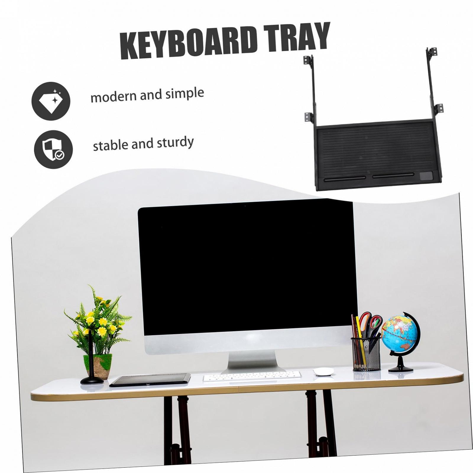 Висувна Підставка для Клавіатури Підстільна з Міцною Металевою Направляючою, Просте Збирання, Компактний, Міцний, фото №6