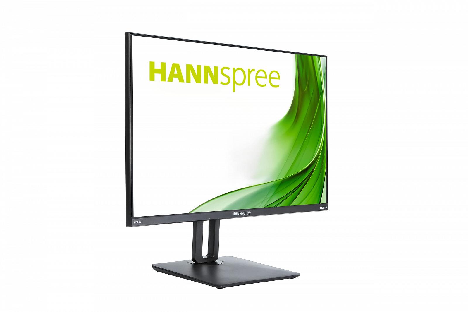 Монітор HANNspree HP246PFB 61 см (24 дюйми) WUXGA 250д HDMI VA DP Динамік VESA Регулювання висоти Нахил Поворот 90° Чорний, фото №3