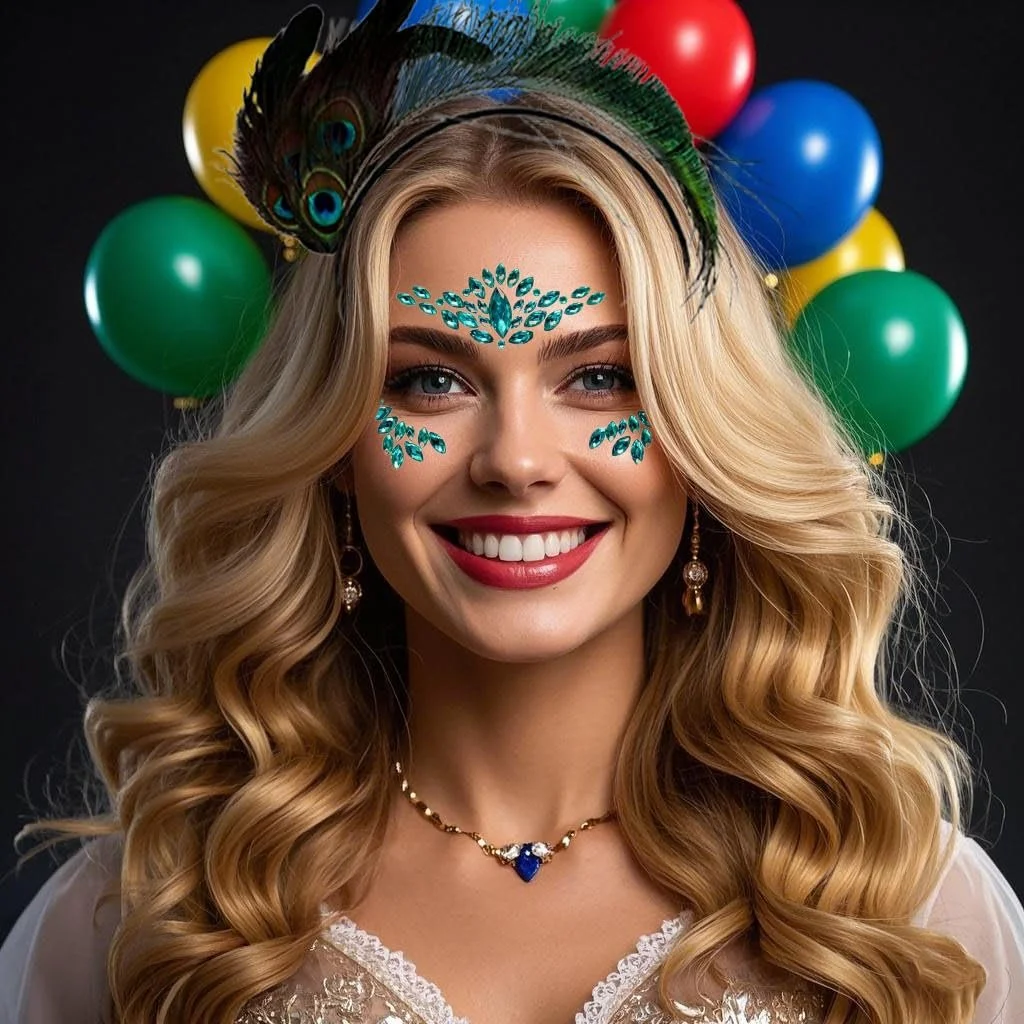 Обруч для волосся з пір'ям Carnival, фото №2