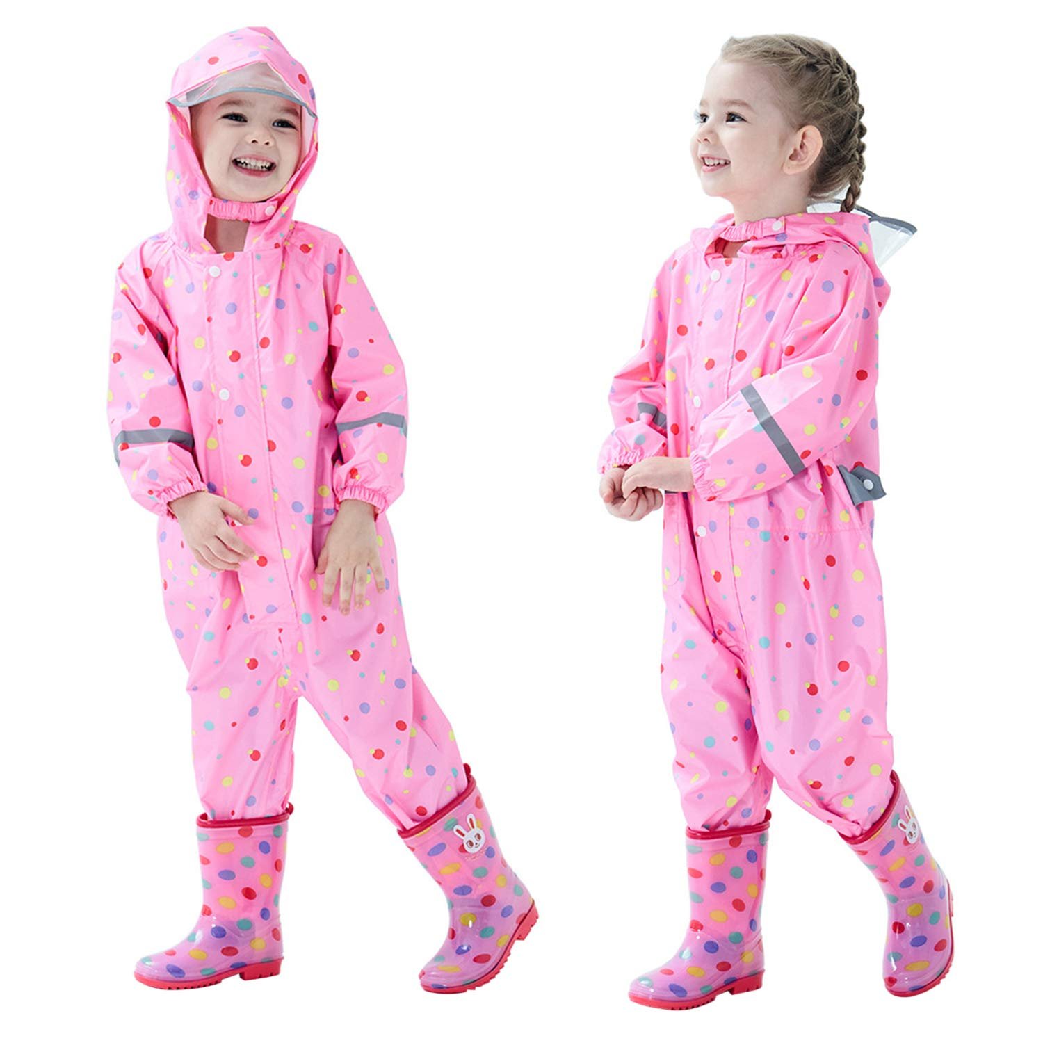 Детский дождевой костюм Petalum с капюшоном, дождевик-пончо для мальчиков и девочек, прозрачная отделка, светоотражатели для детей 1-10 лет, фото №6 Детский дождевой костюм Petalum с капюшоном, дождевик-пончо для мальчиков и девочек, прозрачная отделка, светоотражатели для детей 1-10 лет, фото №6