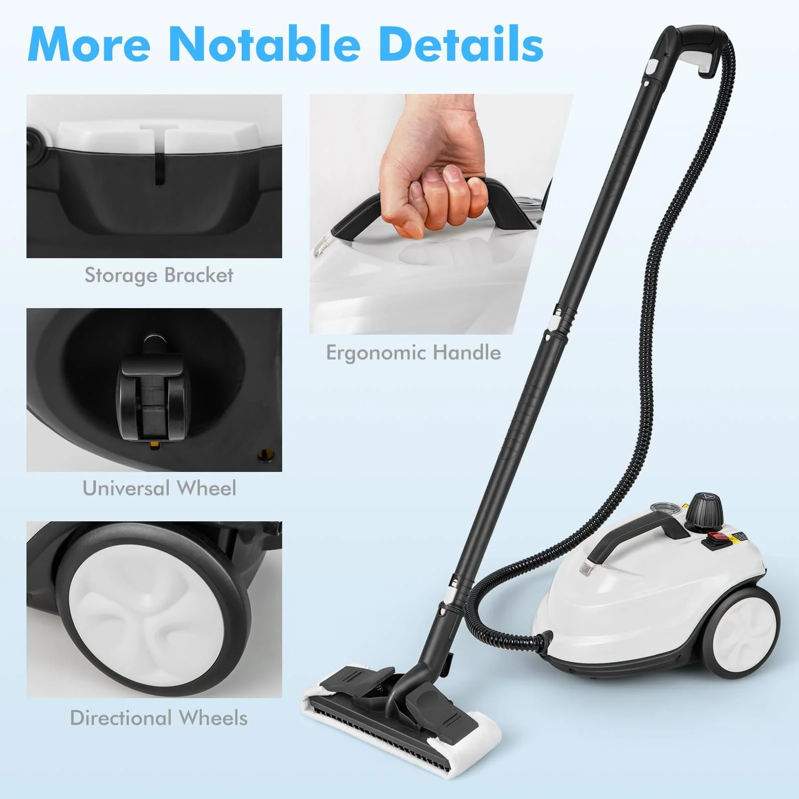 Пароочисник FANTASK 2000 Вт 5 Бар 1.8 л 13 аксесуарів, фото №7