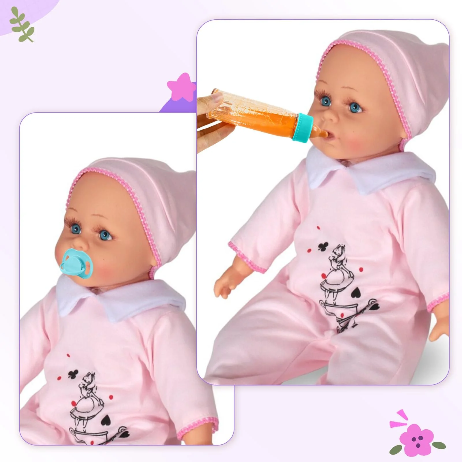 Чарівна пляшечка 2 шт з ляльковою пустушкою, фото №5