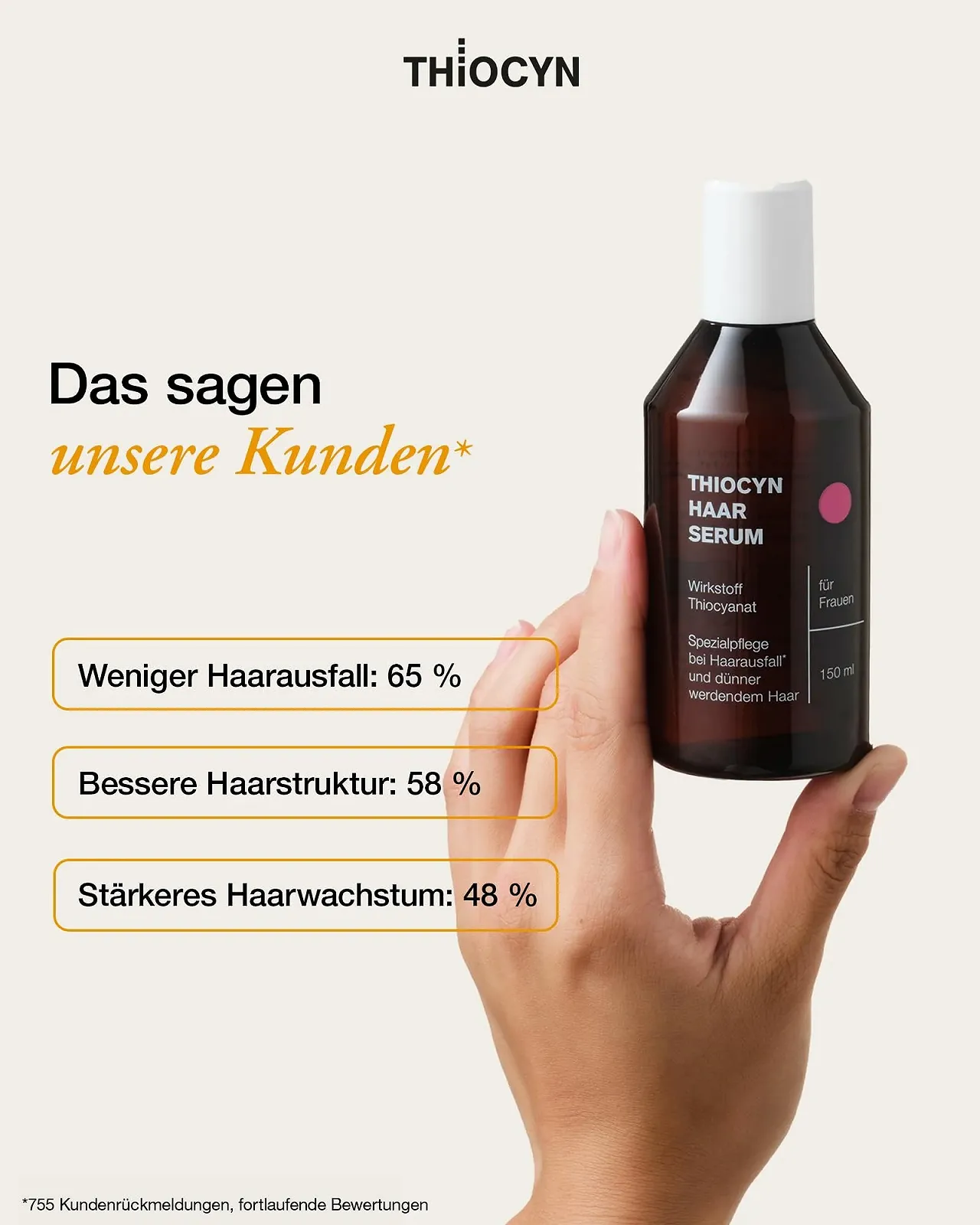 Сироватка Thiocyn Проти випадіння волосся для жінок 3 x 150 мл, фото №4