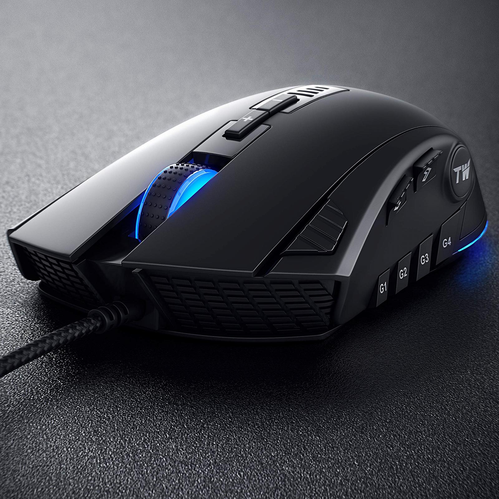 Мышь игровая Titanwolf LAW, 24000 DPI, сенсор Avago 3360, 12 кнопок, RGB, регулировка веса, фото №5