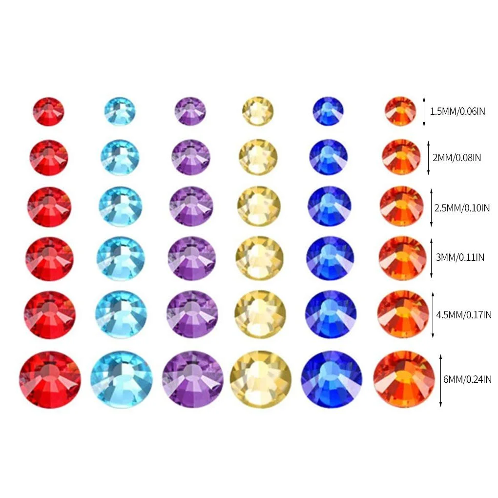 Стрази Скляні кристали Багатогранні блискучі декоративні ручної роботи 2000 шт., фото №2