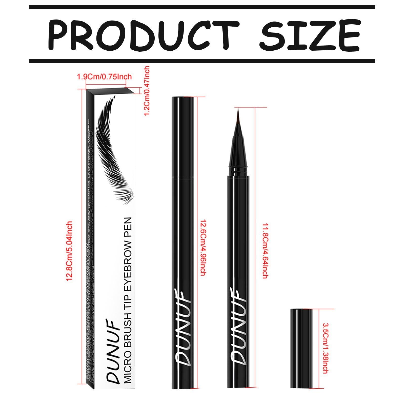 Гребінець для брів з довговічністю, стійкий до поту та швидкосохучий, створює натуральний ефект, 0.6 мл трафарет для брів (чорний, один розмір), фото №6