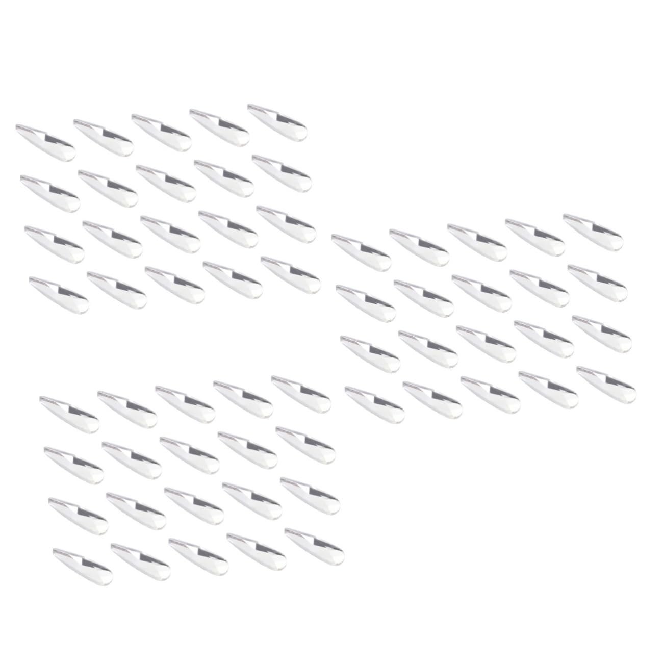 Стрази для нігтів Beavorty 60 шт, білі 3D, фото №1