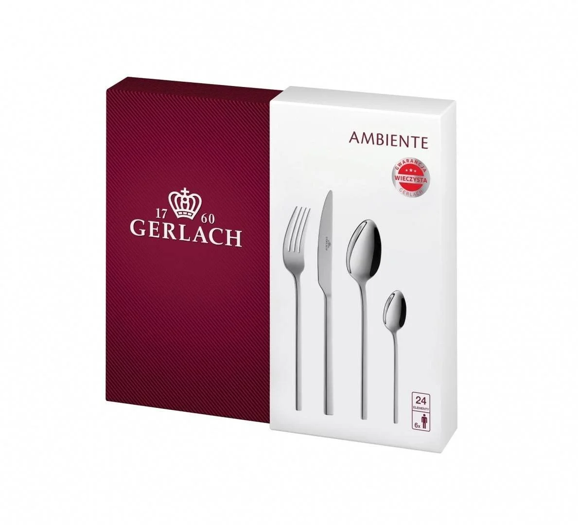 Набор столовых приборов Gerlach 24 предмета Gloss Ambiente, фото №7