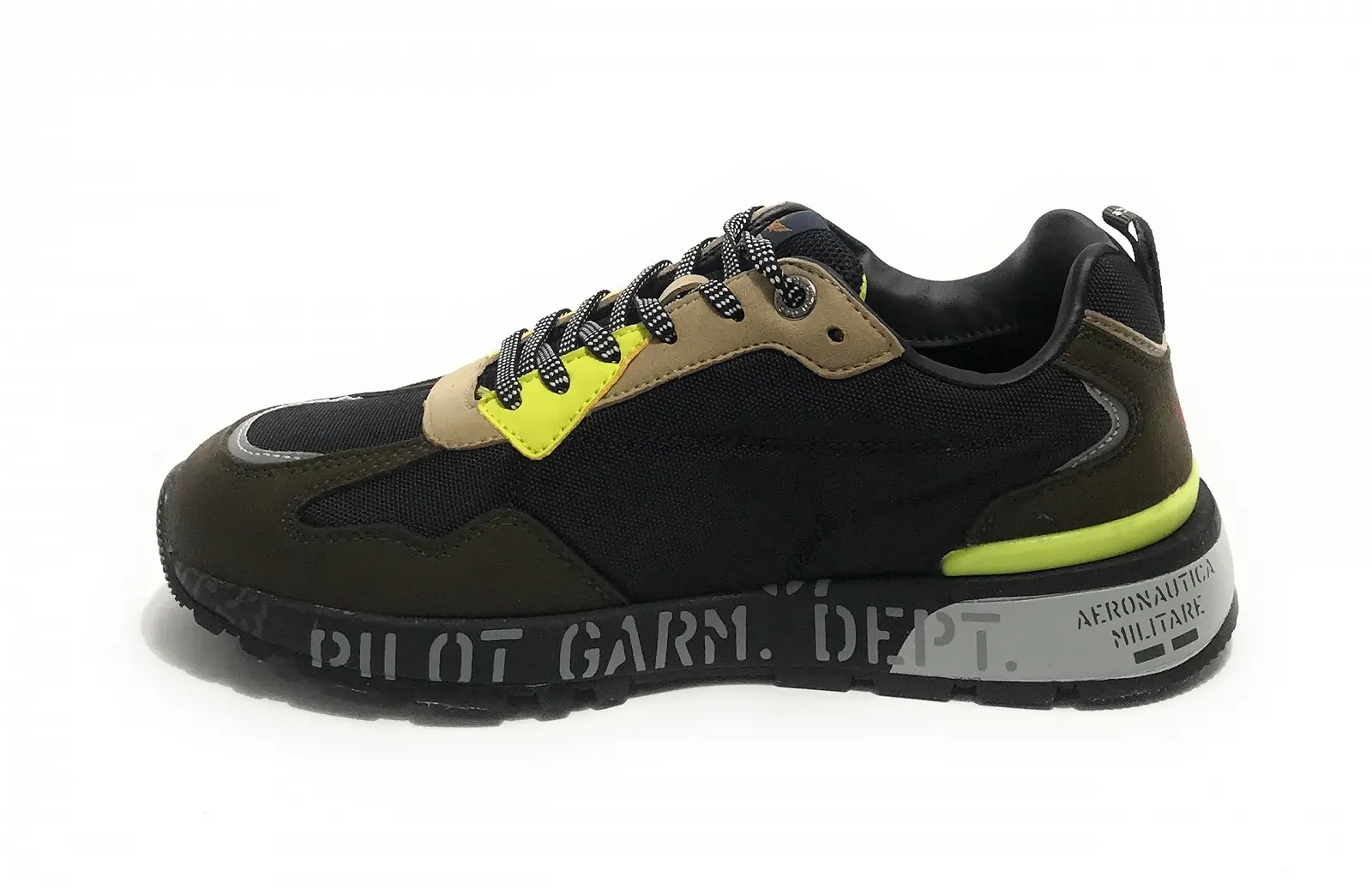 Кросівки Aeronautica Militare ecosuede/Nylon Nero / Verde Militare U25AR01 242SC276CT3380, фото №2 Кросівки Aeronautica Militare ecosuede/Nylon Nero / Verde Militare U25AR01 242SC276CT3380, фото №2