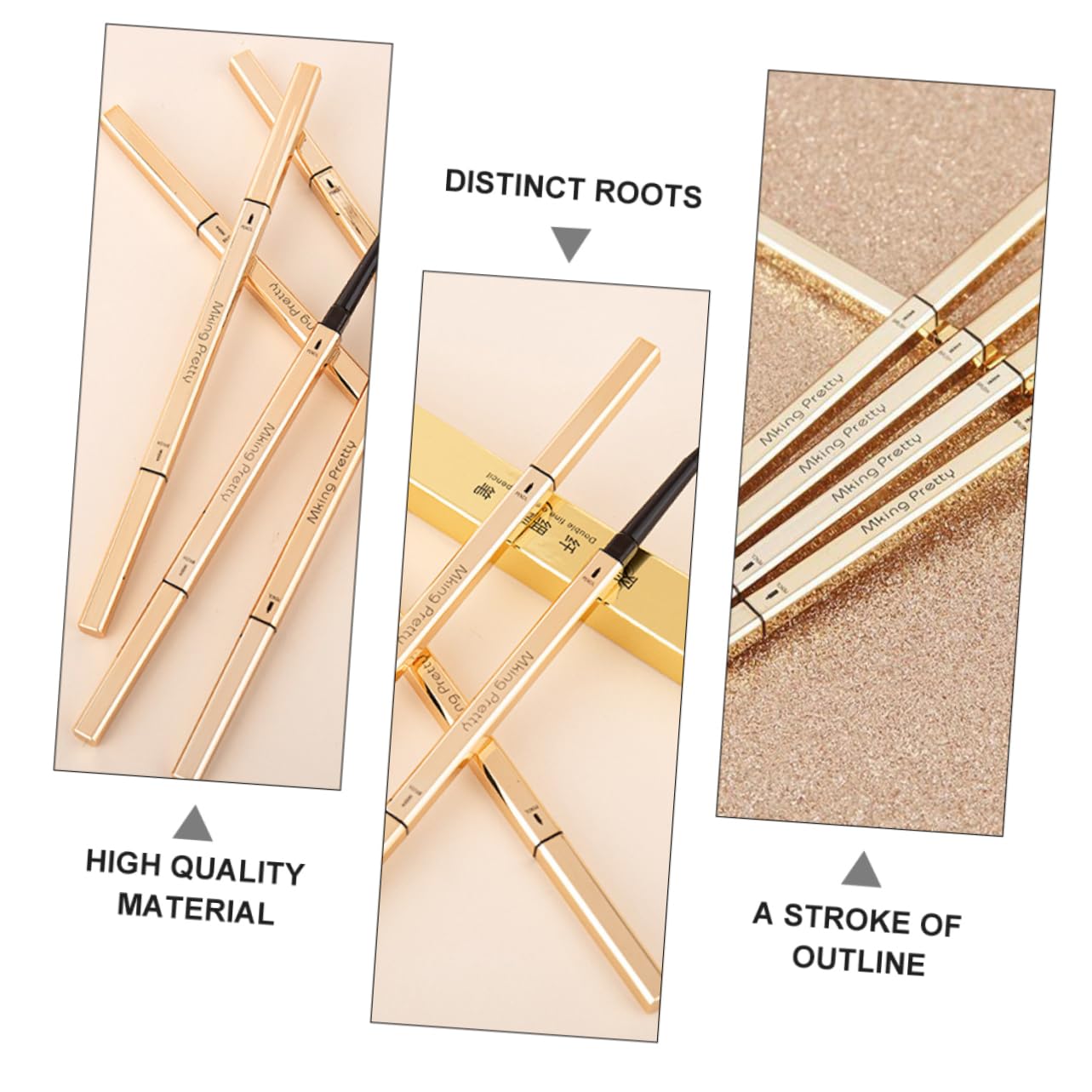 Карандаш для бровей Gogogmee 5St двусторонний Microblading для бровей Tintenstift с кисточкой водостойкий пластиковый, фото №5