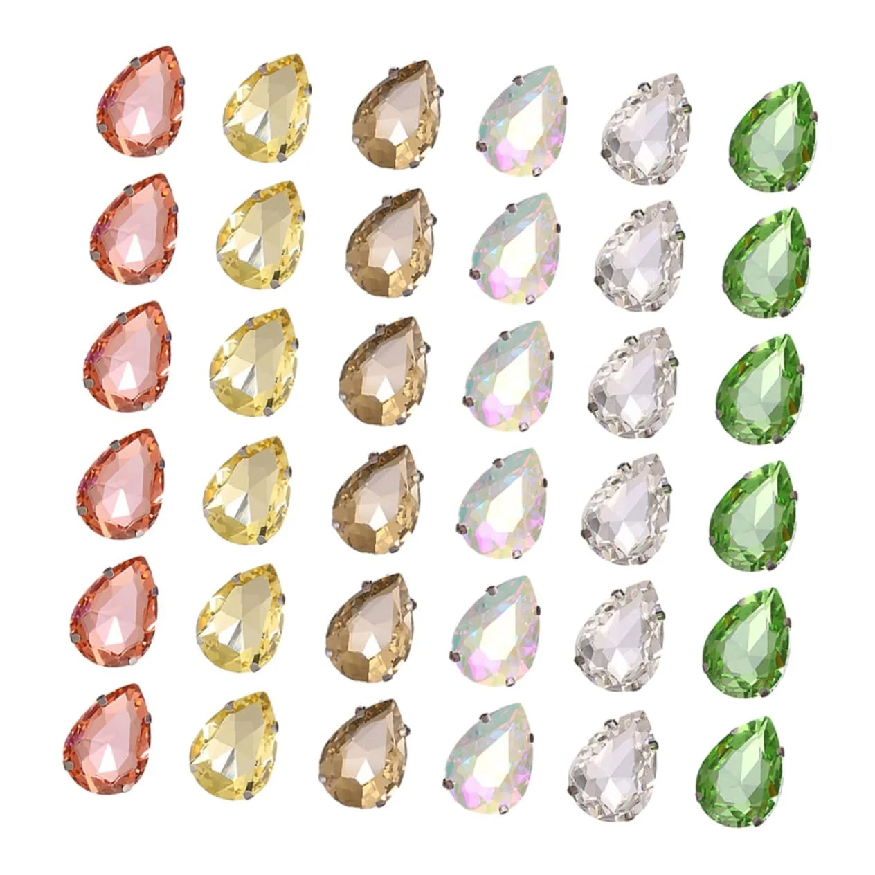 Стрази Скляні Стрази Крапля Води з Кігтями, 100 шт, фото №4