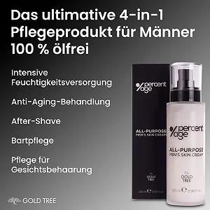 Денний крем Percent Age Face Cream Men антивіковий зволожуючий з гіалуроновою кислотою 100 мл synthetic.ua - Фото 1