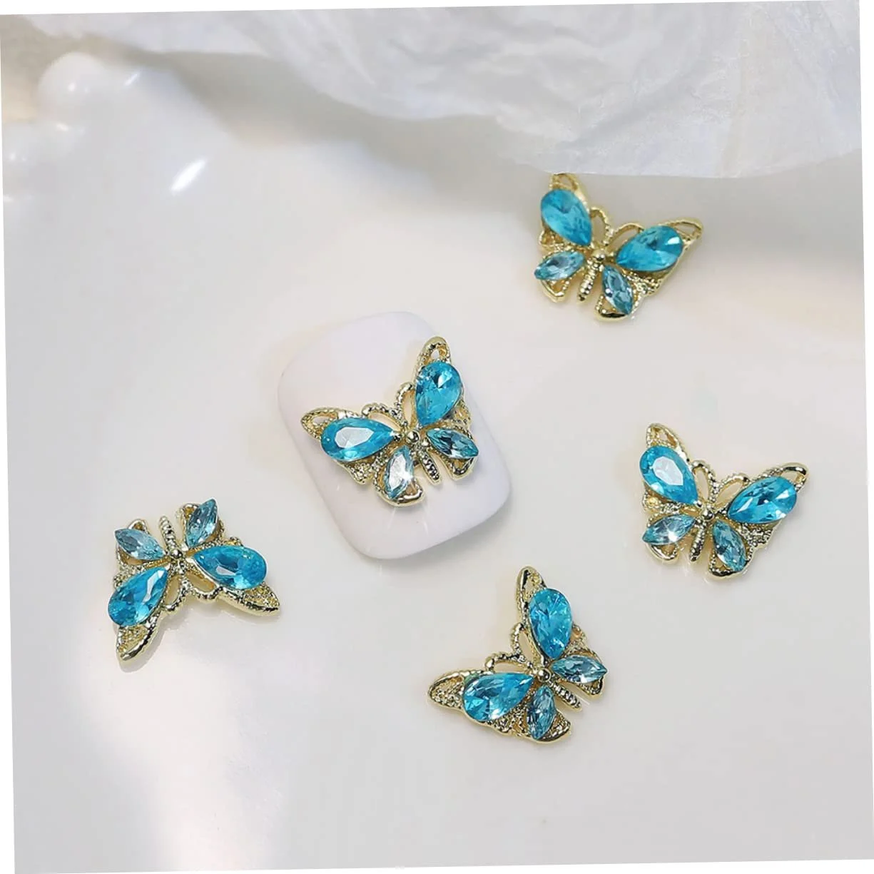 Стрази для нігтів Метелик 3D Healeved 5 наборів, фото №4